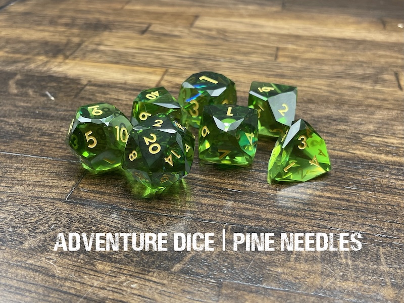 Pine Needles premium dice set – Adventure Dice